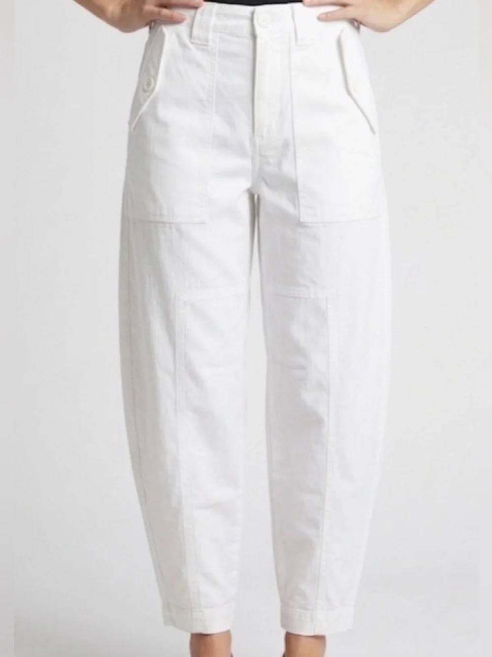 Banana Republic White Cargo Utility Pants 2P